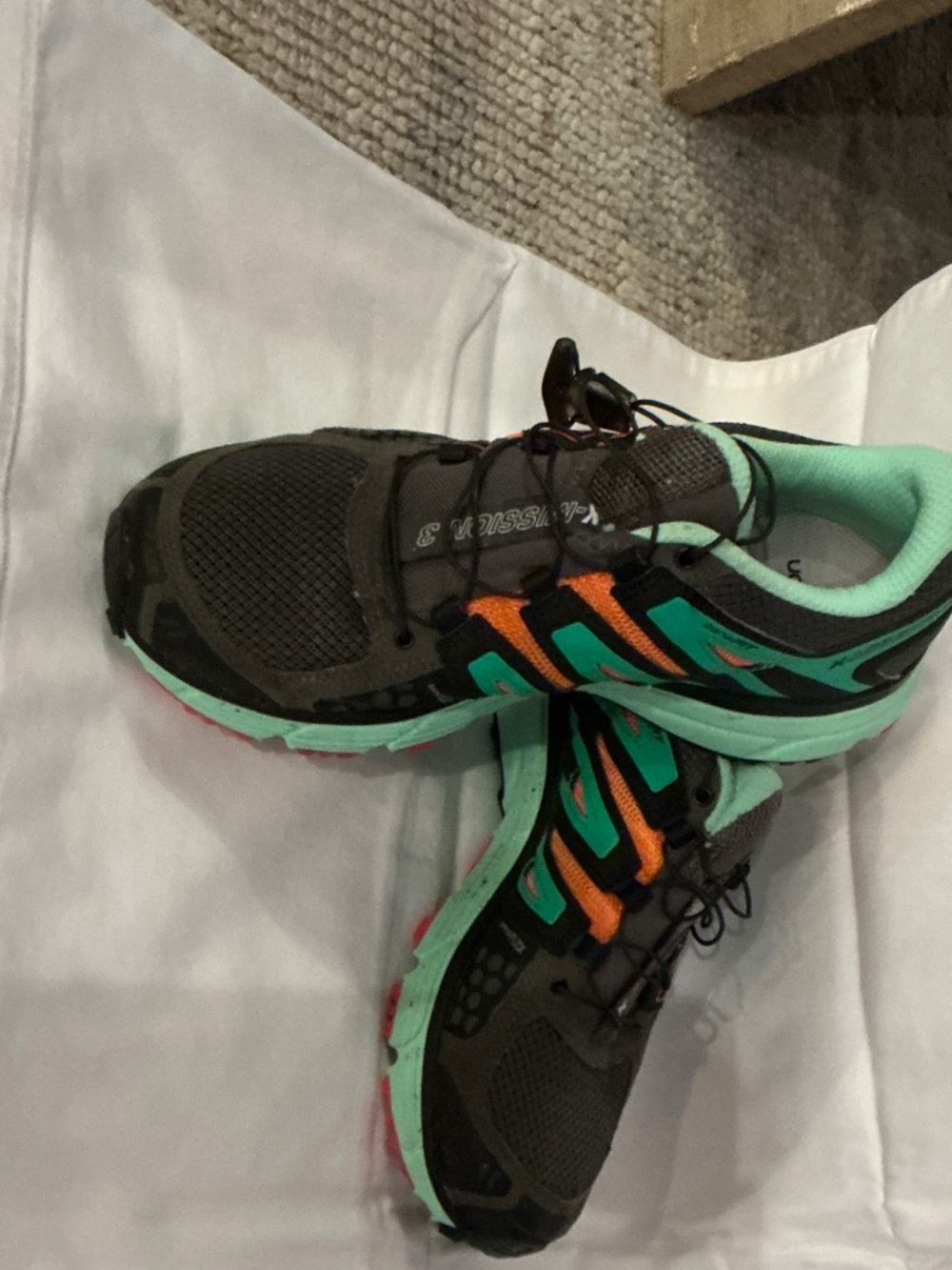 Salomon Women’s Trail Runners - Mint Green, Orange & Gray
